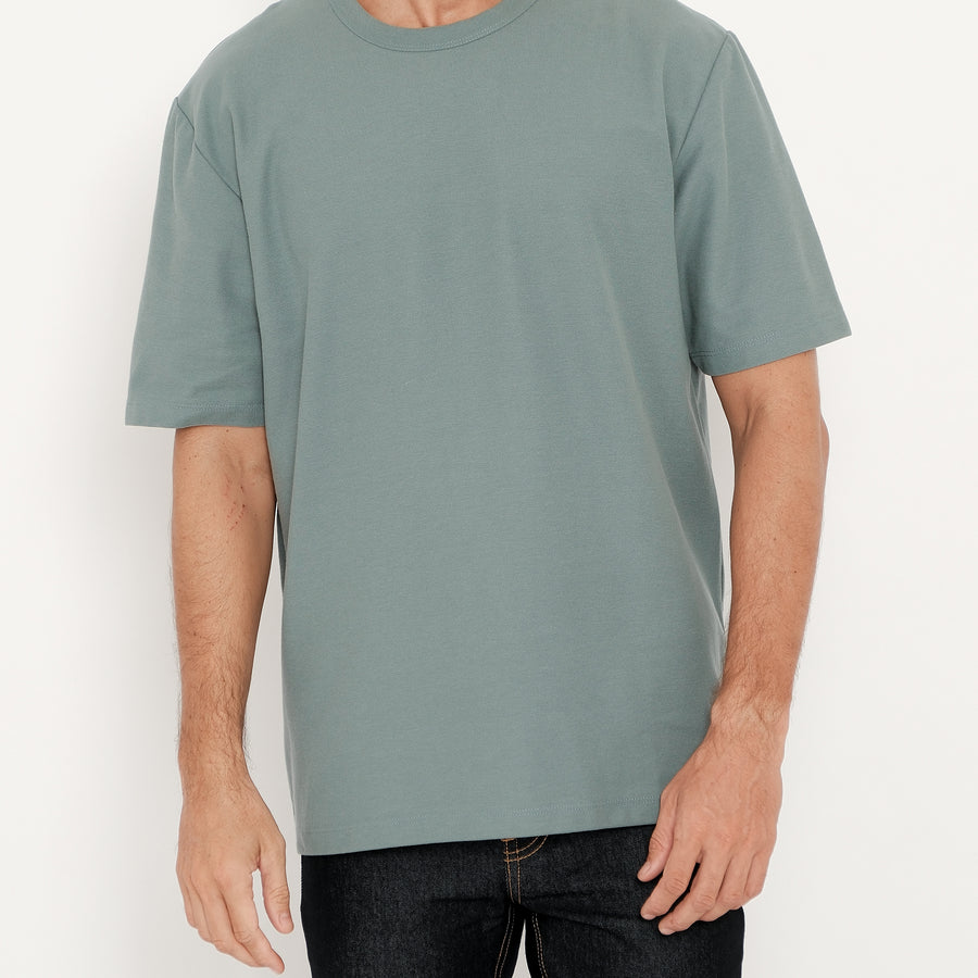 OVERSIZED TEES - MINERAL GREEN