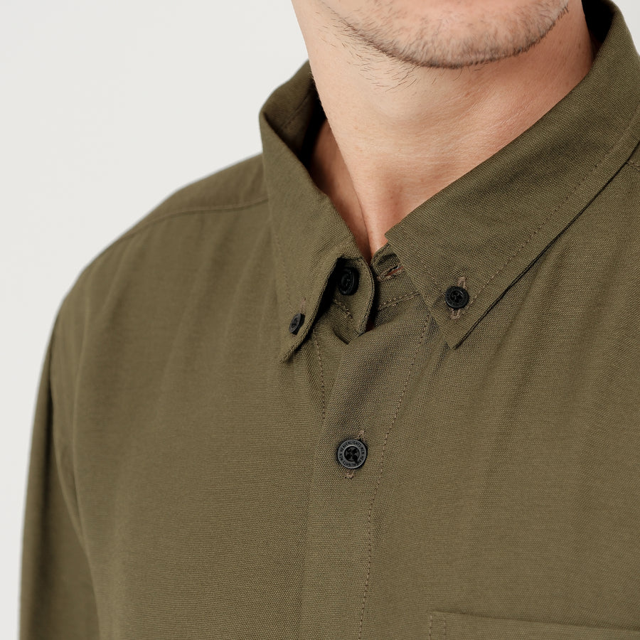 OLIVER SHIRT LONG SLEEVE - ARMY