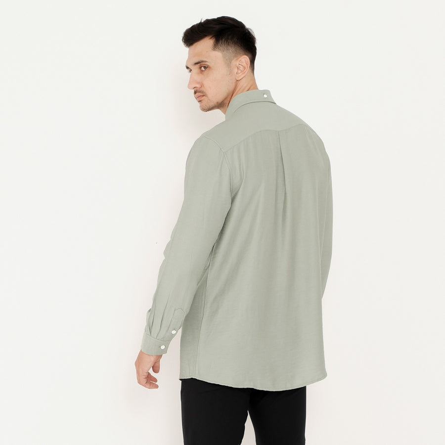OLIVER SHIRT LONG SLEEVE - MINERAL GREEN